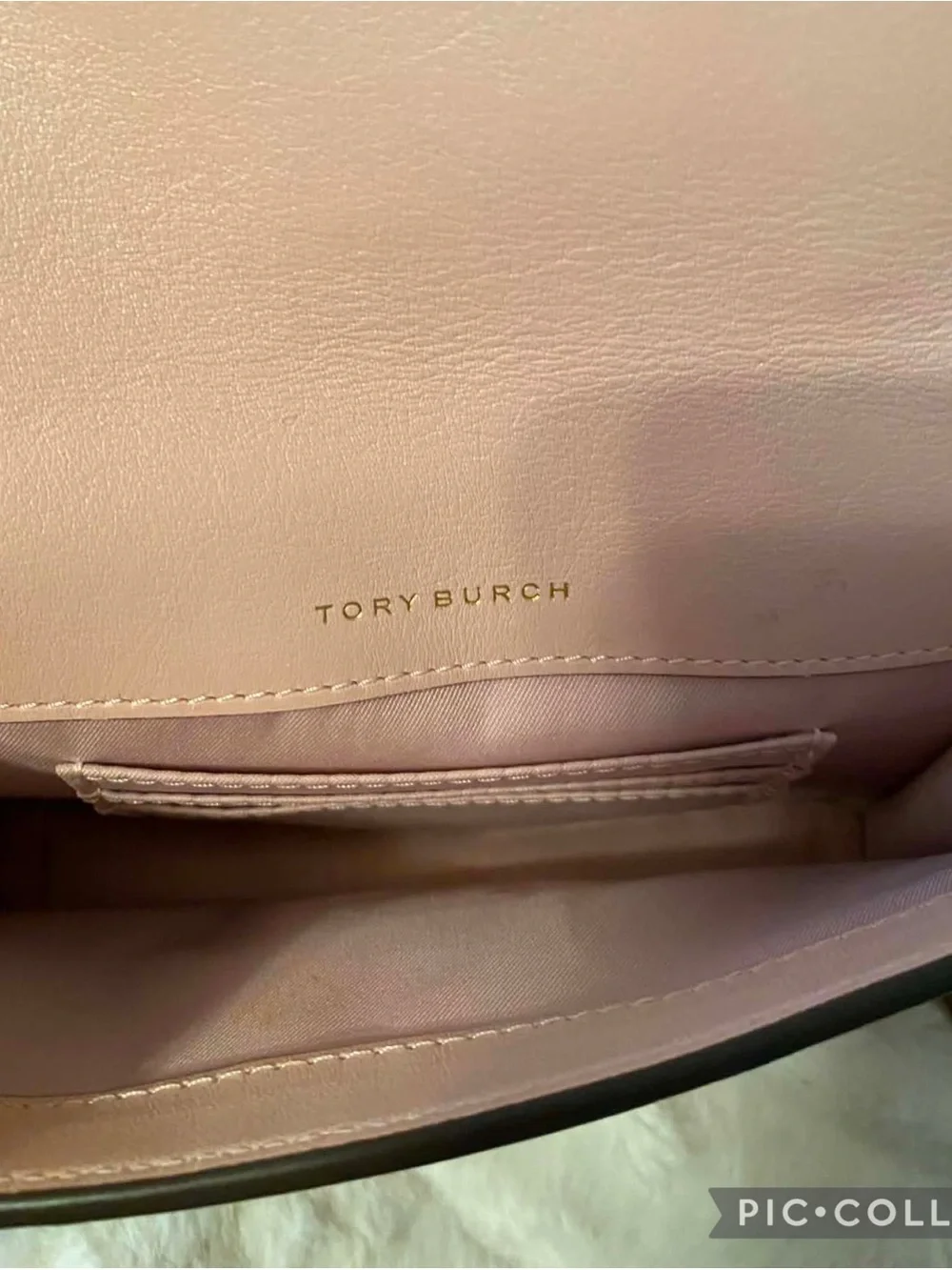 Great Condition Tory Burch Metallic Rose Gold Crossbody Bag